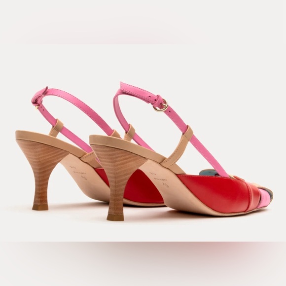 NIB Frances Valentine Liza Basketweave Pump Sz. 9 - Picture 3 of 8